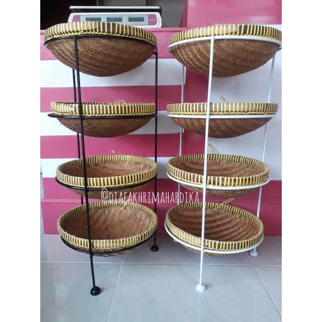 Jogja Onion Rack- 4-tier Spice Rack (diameter 28cm) | Shopee Singapore