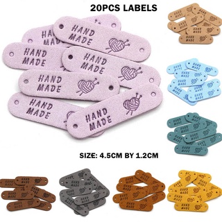 20Pcs Handmade Tags For Handmade Label Kawaii Sewing Leather Tags