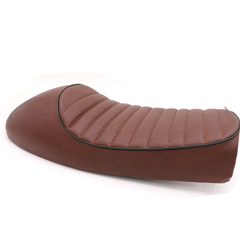 Motorcycle Leather Cafe Racer Seat Flat Hump Saddle Cushion Motorcycle Accessories Shopee Singapore