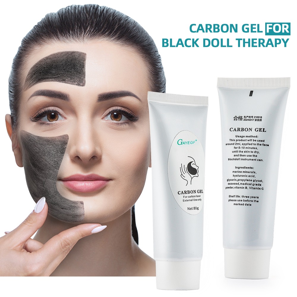 Soft Carbon Laser Cream Black Doll Skin Whitening Laser Carbon Gel Facial Care