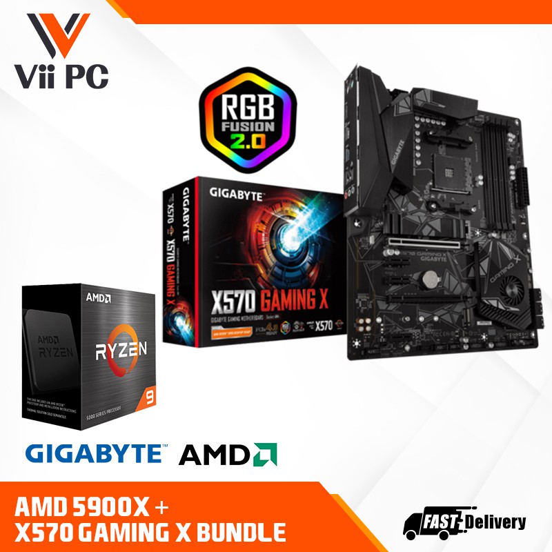 GIGABYTE X570 GAMING X and AMD Ryzen 5900x Processor Bundle Shopee Singapore