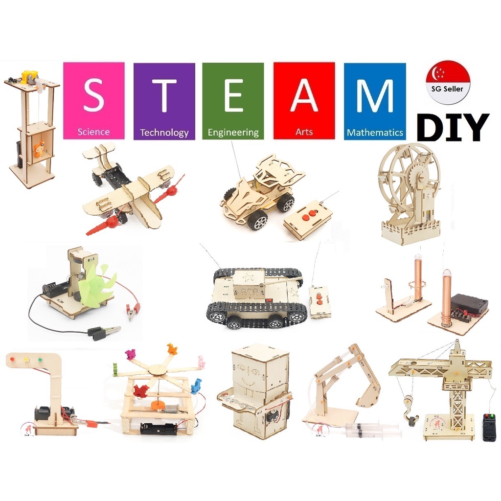 STEM for Kids DIY Science Toy - Kids DIY Science Electric Handmade Model Blocks Kits Toys - Children Day Gift