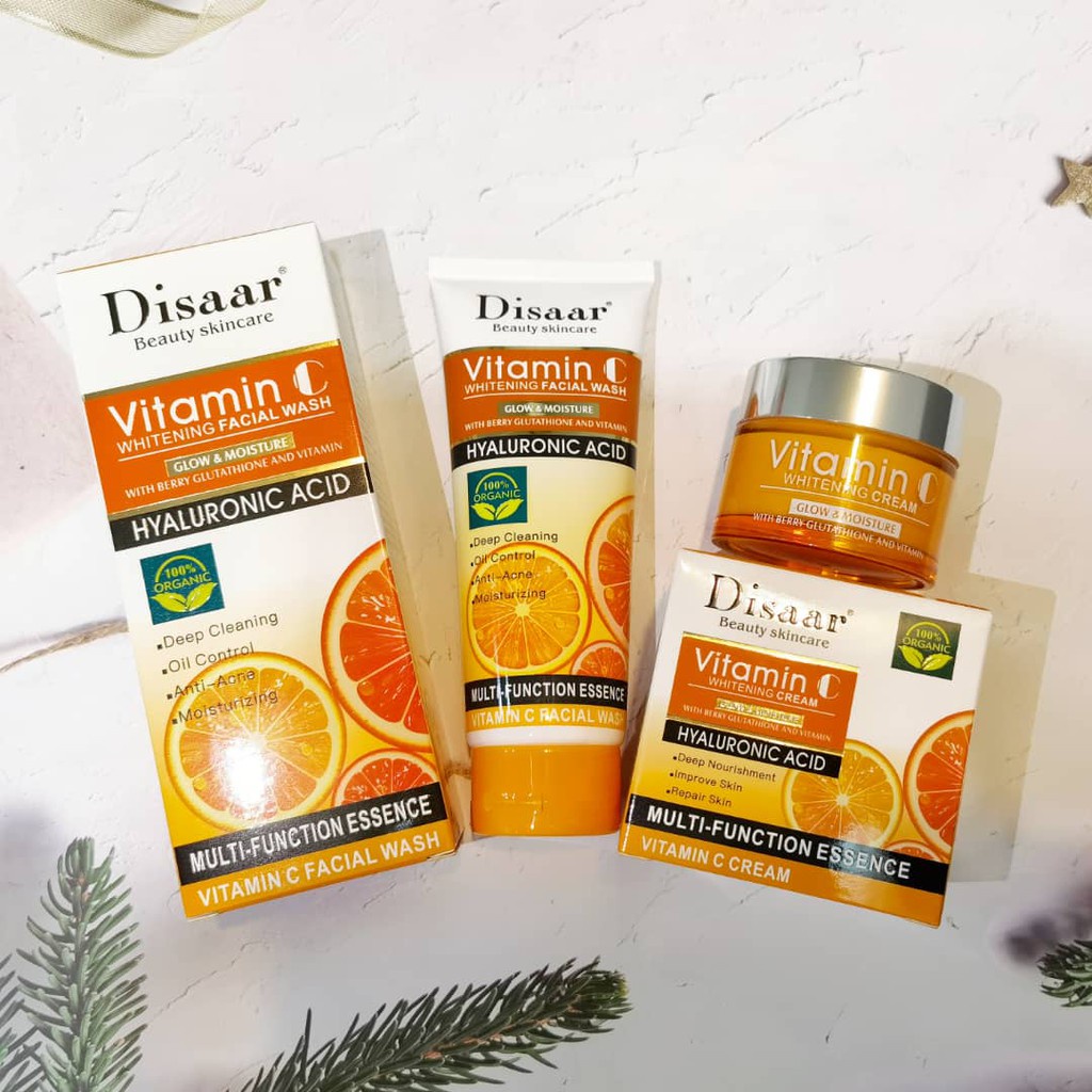 DISAAR 2 IN 1 SET (HA Vitamin C Glow & Moisture Whitening Face Cream