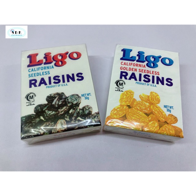 Ligo California Seedless/ Golden Seedless Raisins 30G | Shopee Singapore