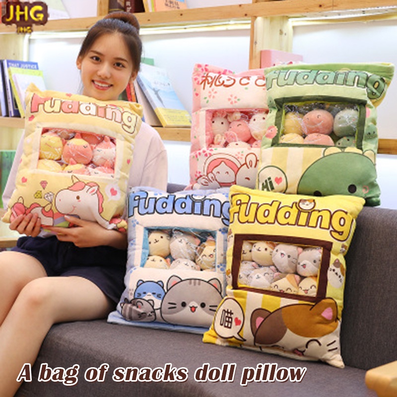 Stuffed Toy Animal Puddings Shape Home Office Throw Pillow Plush Toy cute Animal Puddings Shape plush toy throw pillow gift toy pillow