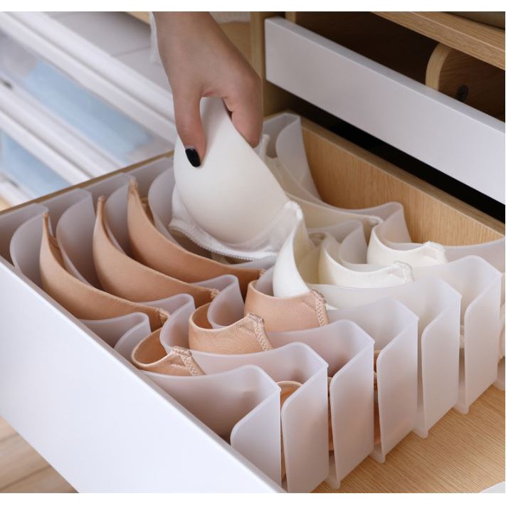 6 Pcs Bra Storage Underwear Organizer Drawer Divider Plastic Bras