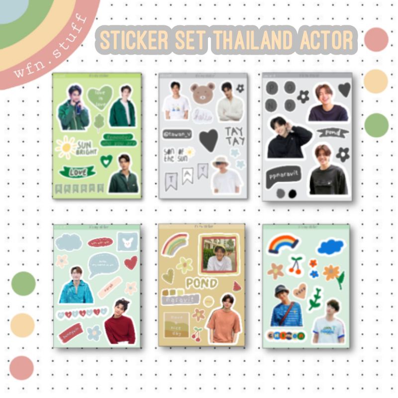 Sticker Set Thailand Actor Vol.1 | Shopee Singapore
