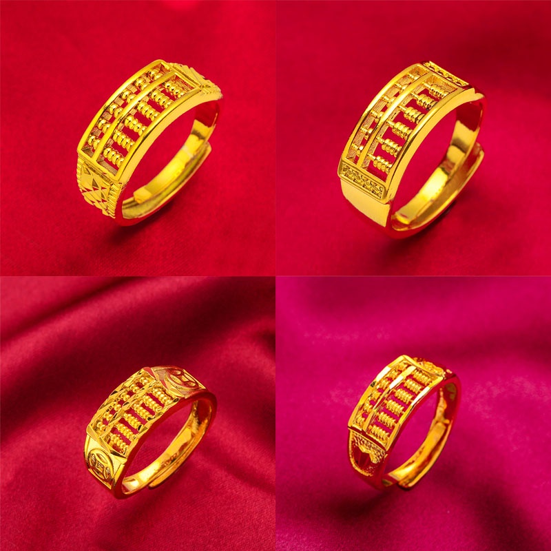 Abacus Rings 24k Plated Gold SilverCincin Sempoa(Size Adjustable ...