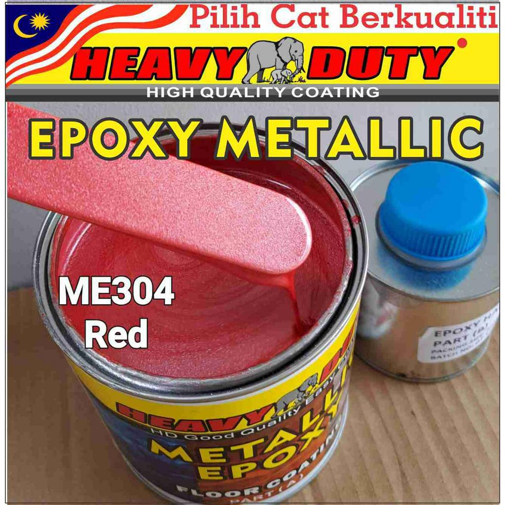 ME304 RED Metallic Epoxy Paint 1L METALLIC EPOXY FLOOR PAINT