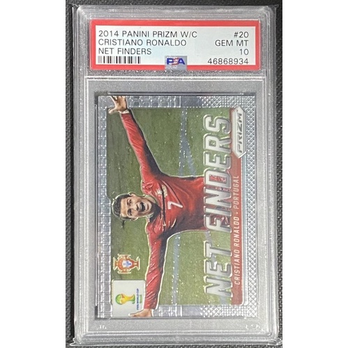 2014 Panini shops Prizm World Cup Cristiano Ronaldo Portugal PSA10