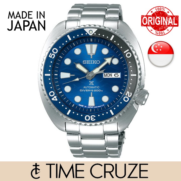 Time Cruze Seiko SRPD21J Prospex Turtle Save The Ocean Automatic Divers Stainless Steel Blue Men Watch SRPD21 SRPD21J Shopee Singapore