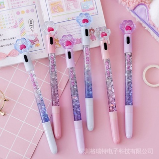 Multifunctional Cartoon Bubble Pen For Girls With Roller, Stamp, And Light,  Creative Stationery Toy, Random Color
