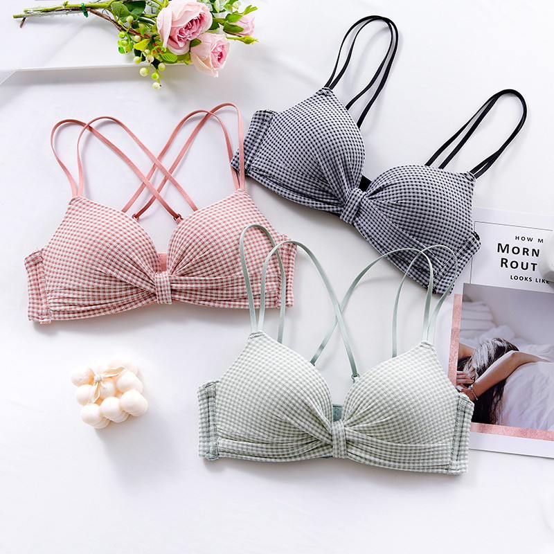 Non-Wired Bra Push Up Big Size Bra Front Click Bra 36-46 Cup B/C Housewear  Comfortable Bralette Bras