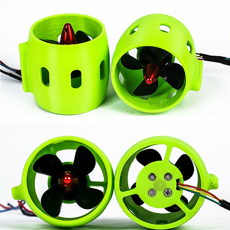 12V-24V 17A Underwater Thruster Motor 4 Blades Propeller for ROV RC ...