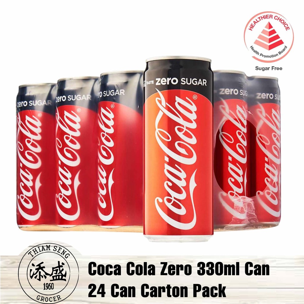 Coca-Cola Zero Soft Drink Can 330ml Pack of 24