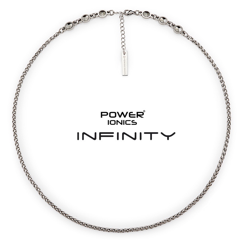 POWER IONICS Infinity Series New Trendy Fashion Jewelry Women 99.999% Pure Germanium Balls 3mm Charm Health Necklace Free Engraved Gifts FDA Medical Device Registration