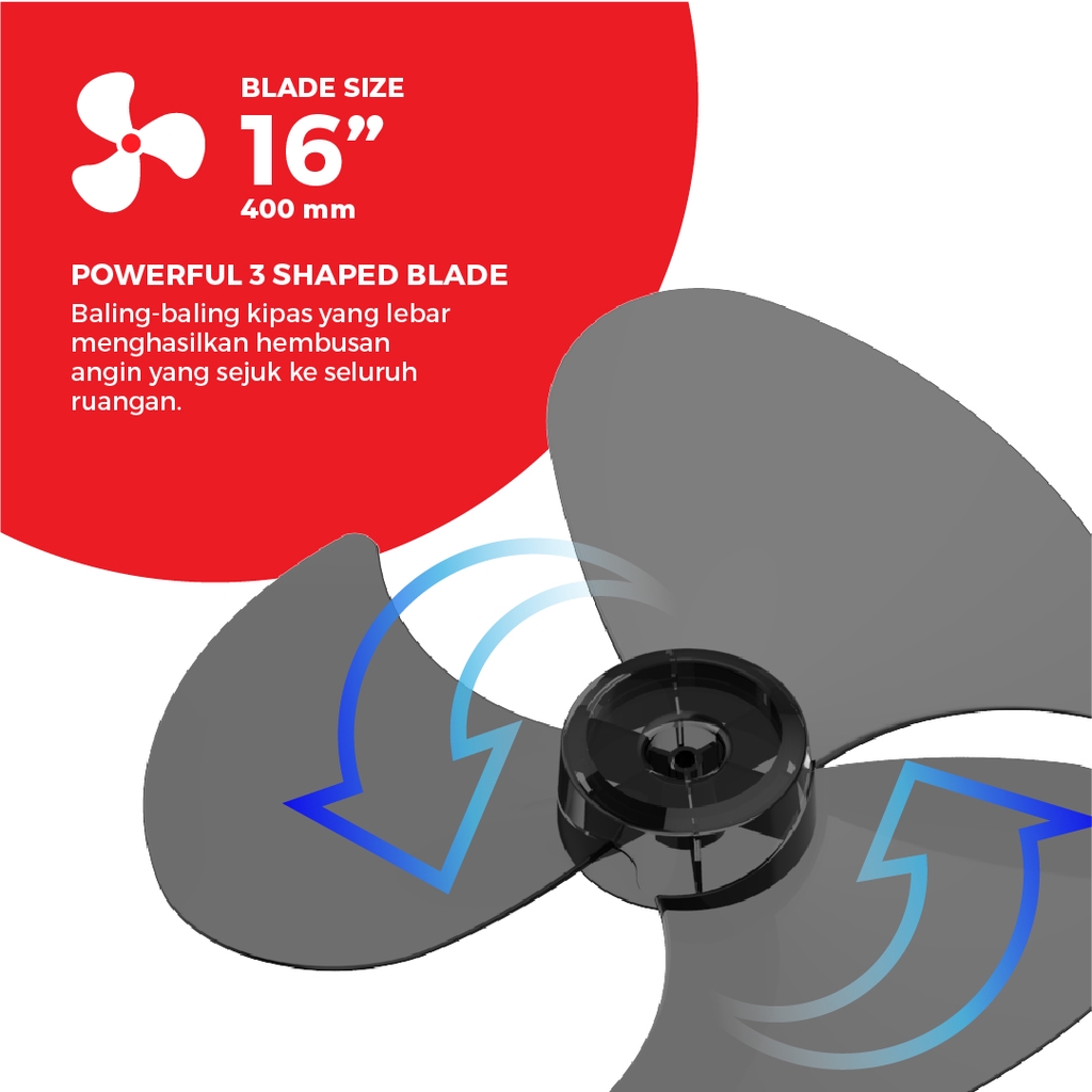 Maspion Orbit Fan Kipas Angin Plafond 16 Inch MOF-401 P - Gambar 3