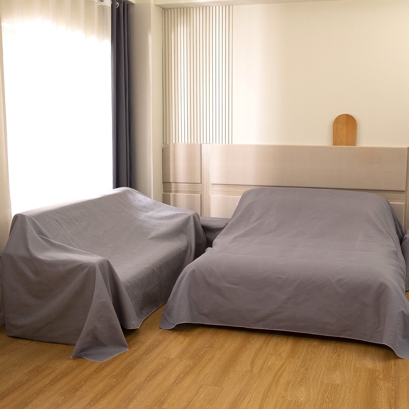 Dust cover cover cloth sofa bed dustproof refrigerator dust cover gray