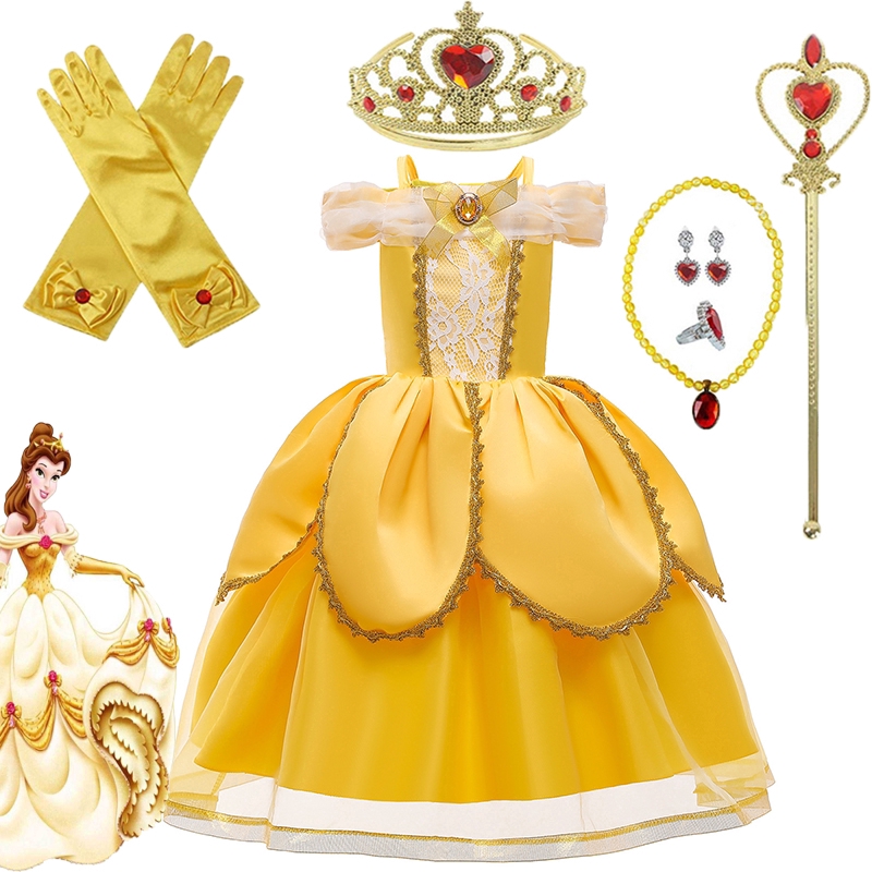 Magical Costumes Girls Belle Princess Costume In Yellow - Foto 5