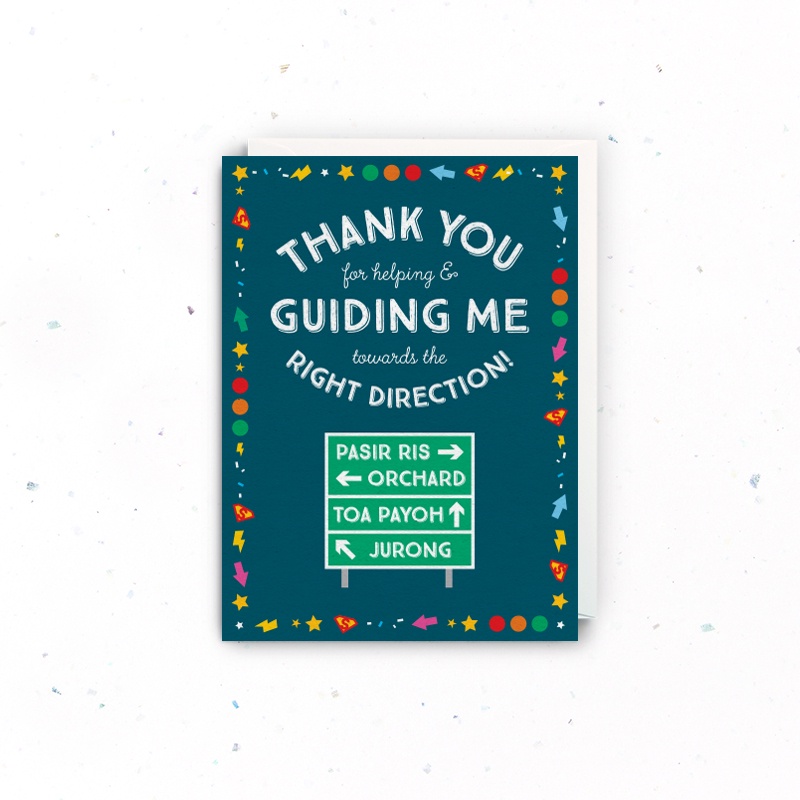Singapore Souvenir Greeting Card – (Thank You / Thanks / Happy Teacher ...