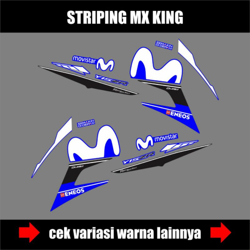 Mx king 150 Movistar Motorcycle Sticker Striping (1 Set) | Shopee Singapore