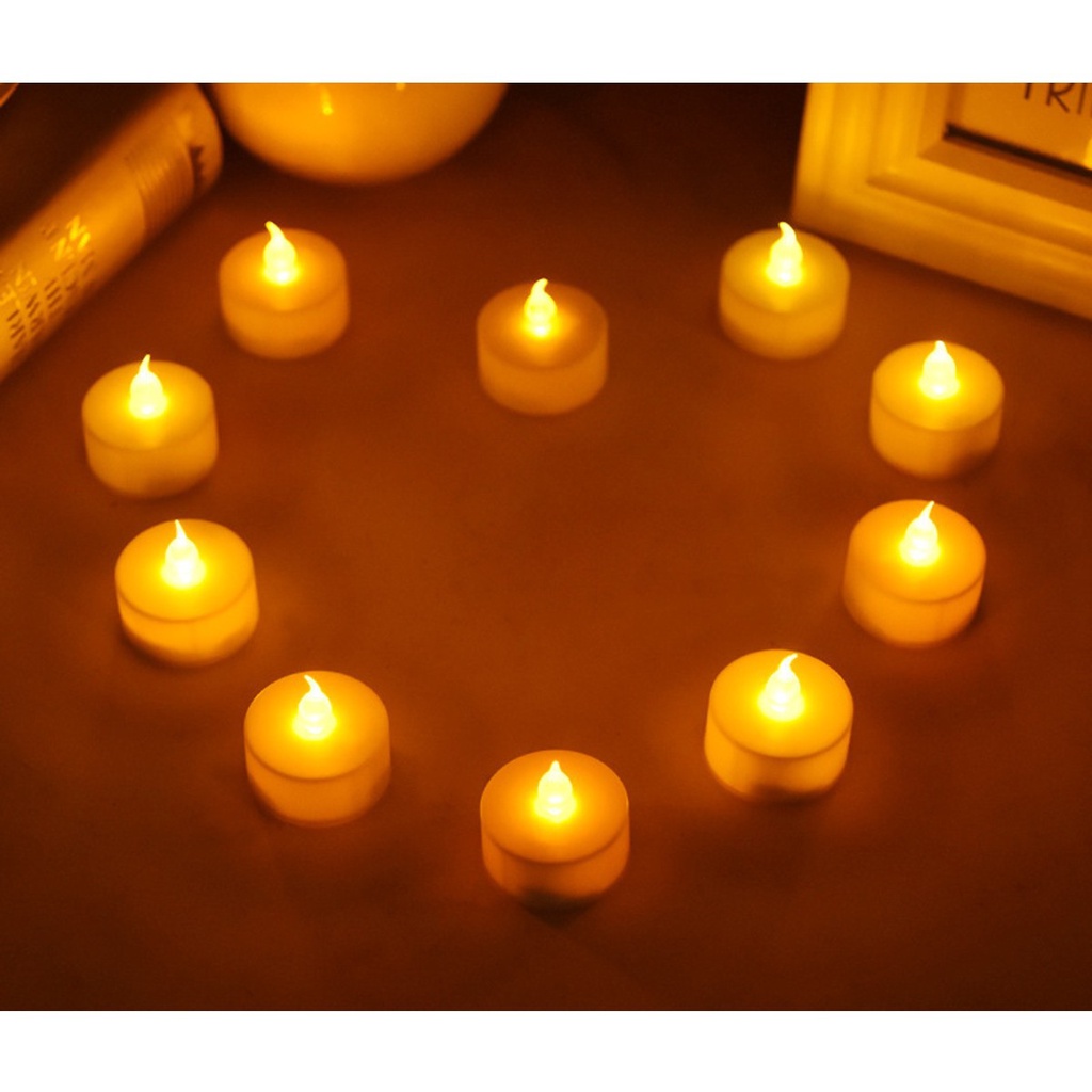 10PCS LED Candle Light Flameless Electric Tea Light with battery bawedding Party decoration