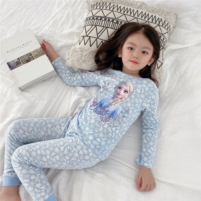 Frozen children's loungewear spring and autumn pajamas girls Princess ...
