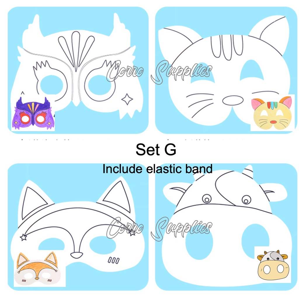 [SG Ready Stock] DIY Paper Mask Animal Cute Children Art and Craft ...