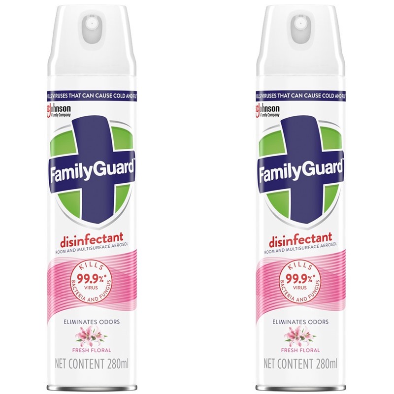 [Bundle of 2] FamilyGuard Disinfectant Spray Fresh Floral 280ml ...