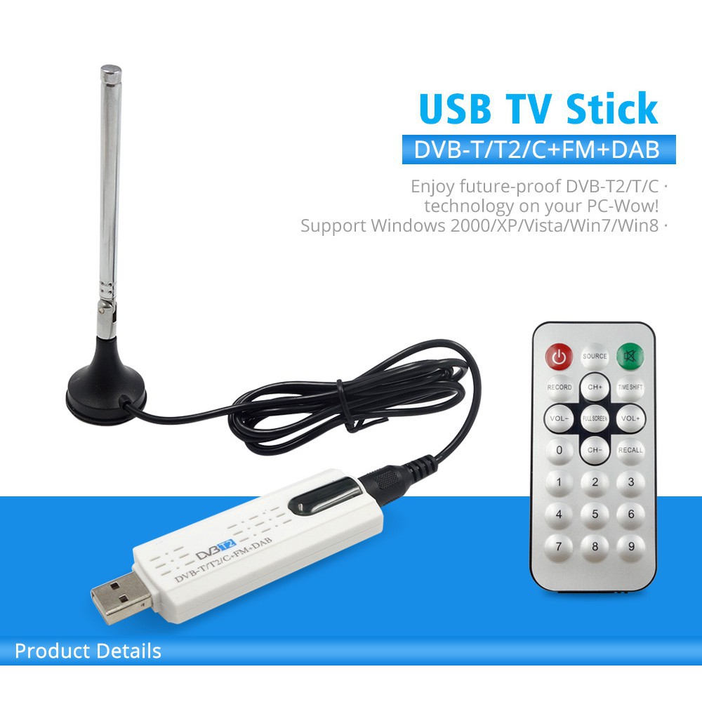 DVB T2 Analog USB TV Tuner Digital Satellite Receiver with Antenna Remote:  Buy Online at Best Price in Egypt - Souq is now