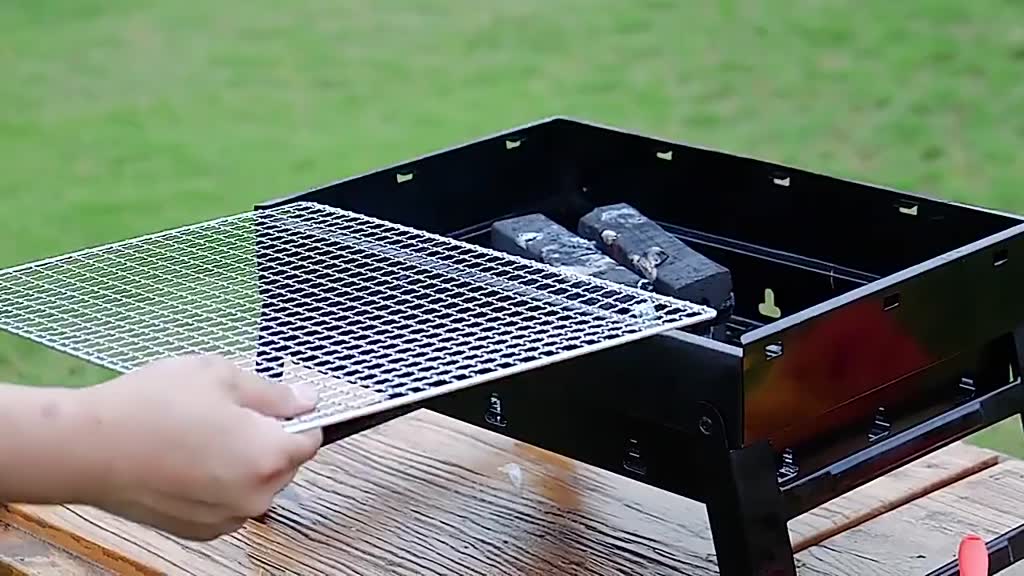 [🔥-🍖-🔥] Folding Portable BBQ Grill Mini Outdoor Camping Picnic Barbecue ...