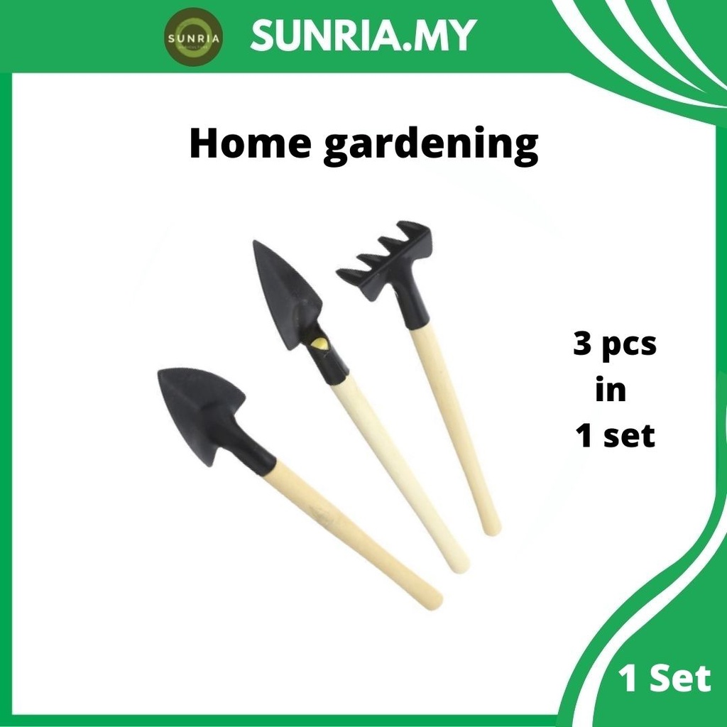 Mini Garden Tools Set (Rake, Spade & Triangle Shovel) - 3 pcs | Shopee ...