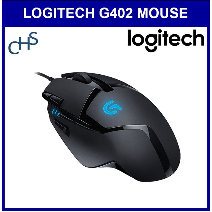 Original) Logitech G402 Hyperion Fury FPS Gaming Mouse 8 Programmable  Buttons 910-004070 2 Years SG Warranty