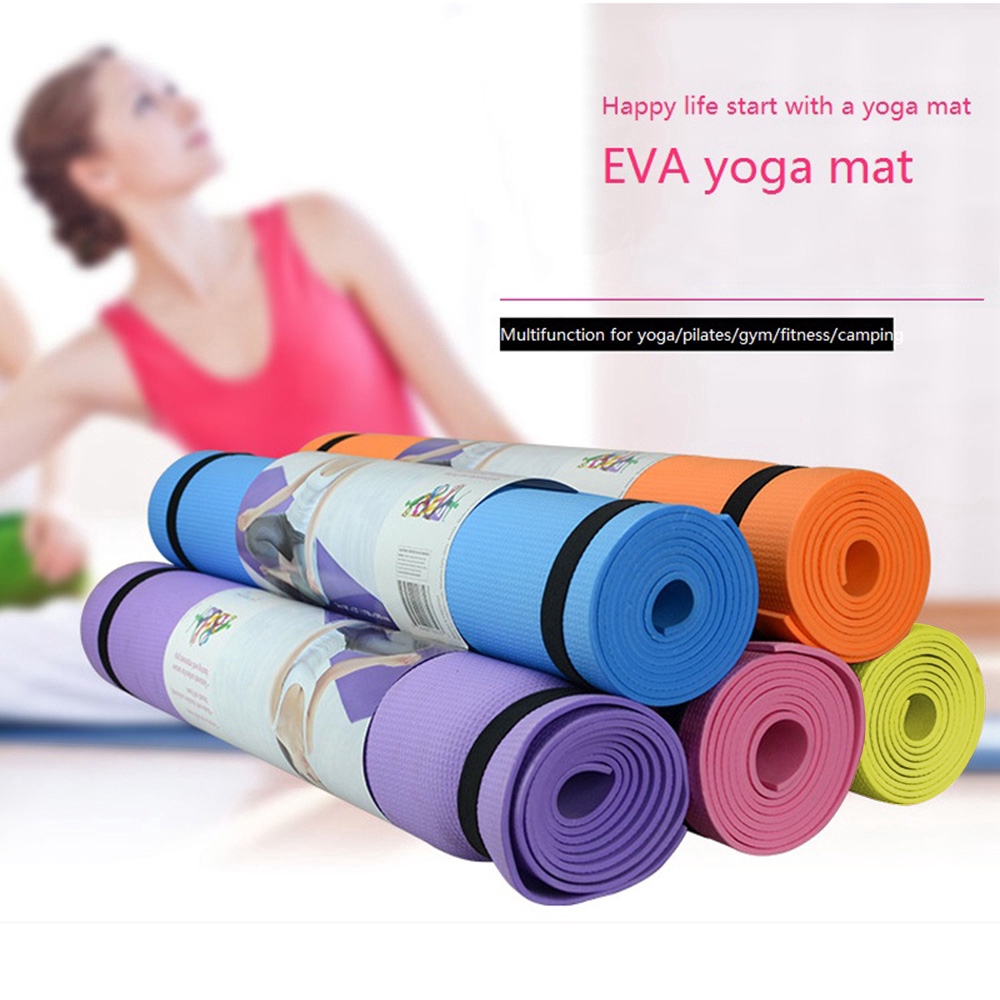 [READY STOCK] Folding Gymnastics Mat 4mm Exercise Yoga Mat Pad Non-Slip ...