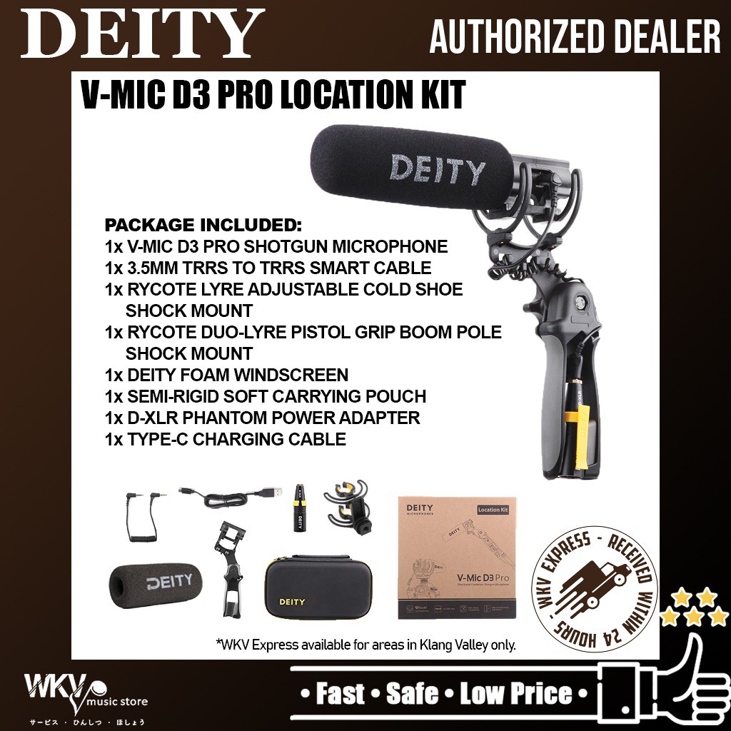 Deity Microphones V-Mic D3 Pro Location Kit (V-Mic D3 Pro / V-Mic D3 ...