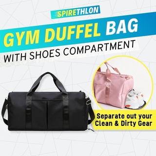 Stylish Duffel Bag With Shoe Compartment Weekender Bag Travel Bag