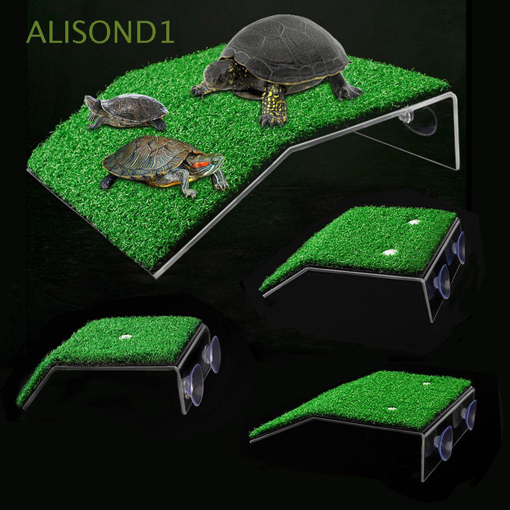 ALISOND1 Suction Cup Turtle Basking Platform Rest Moss Island Turtle Floating Island Landscaping