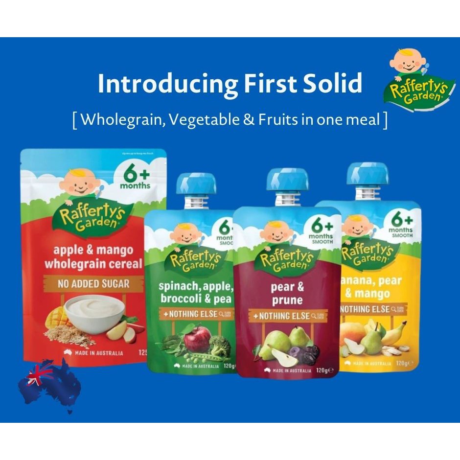 Rafferty's Garden Introduction Baby First Solid Set 6m ( Cereal and ...