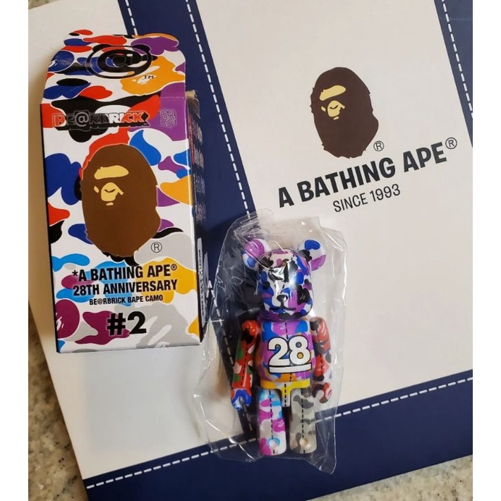 BE@RBRICK] A BATHING APE(R) 28TH ANNIVERSARY BE@RBRICK BAPE CAMO #2 |  Shopee Singapore