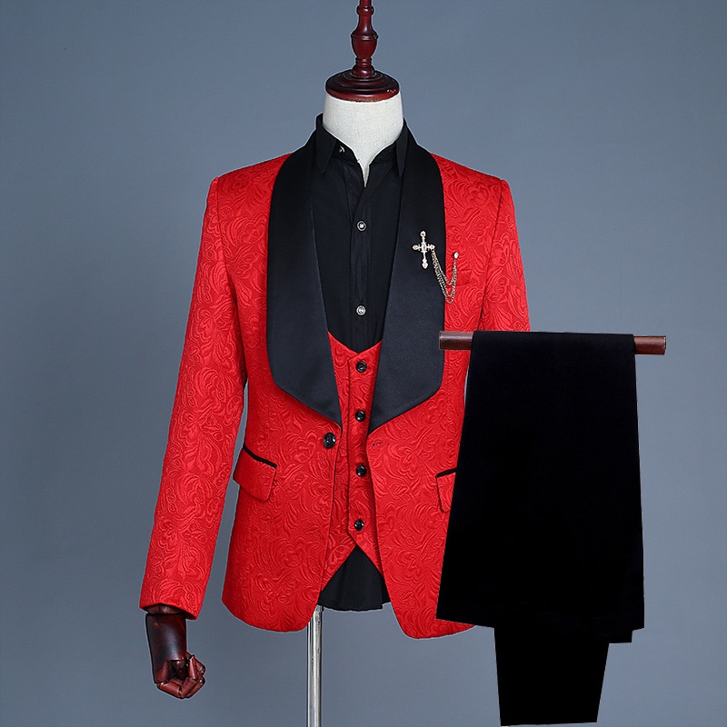 Red white and black on sale tuxedo