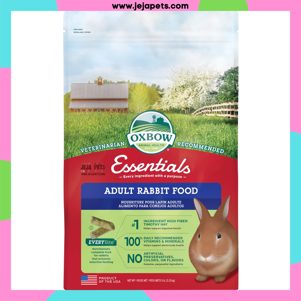 Oxbow Essential Adult Rabbit Pellet - 2.27kg / 4.54kg | Shopee Singapore