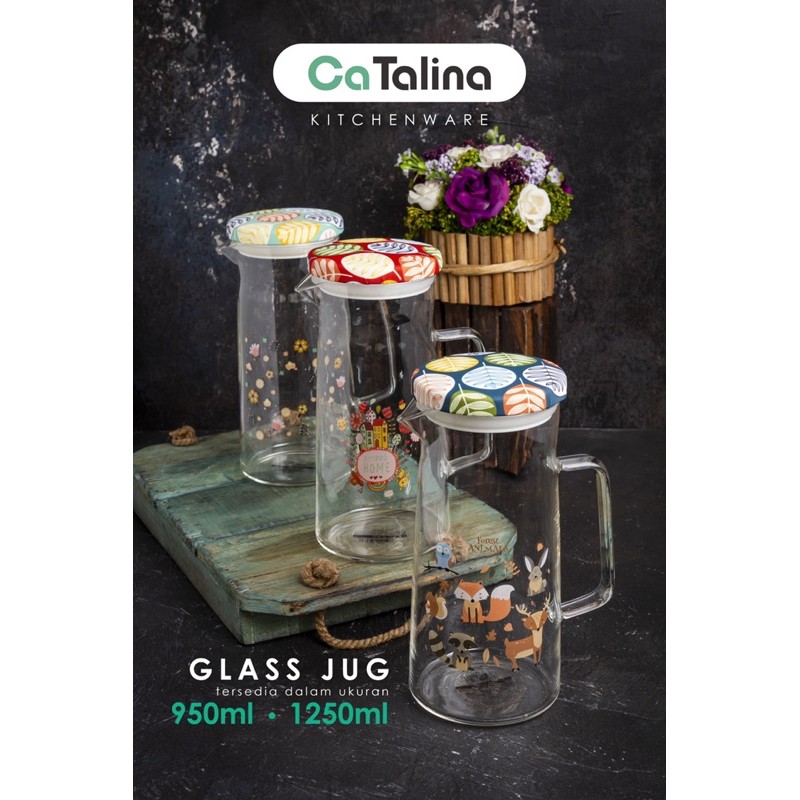 CaTalina Teko Pitcher Jug Kaca Glass Borosilicate - Gambar 2