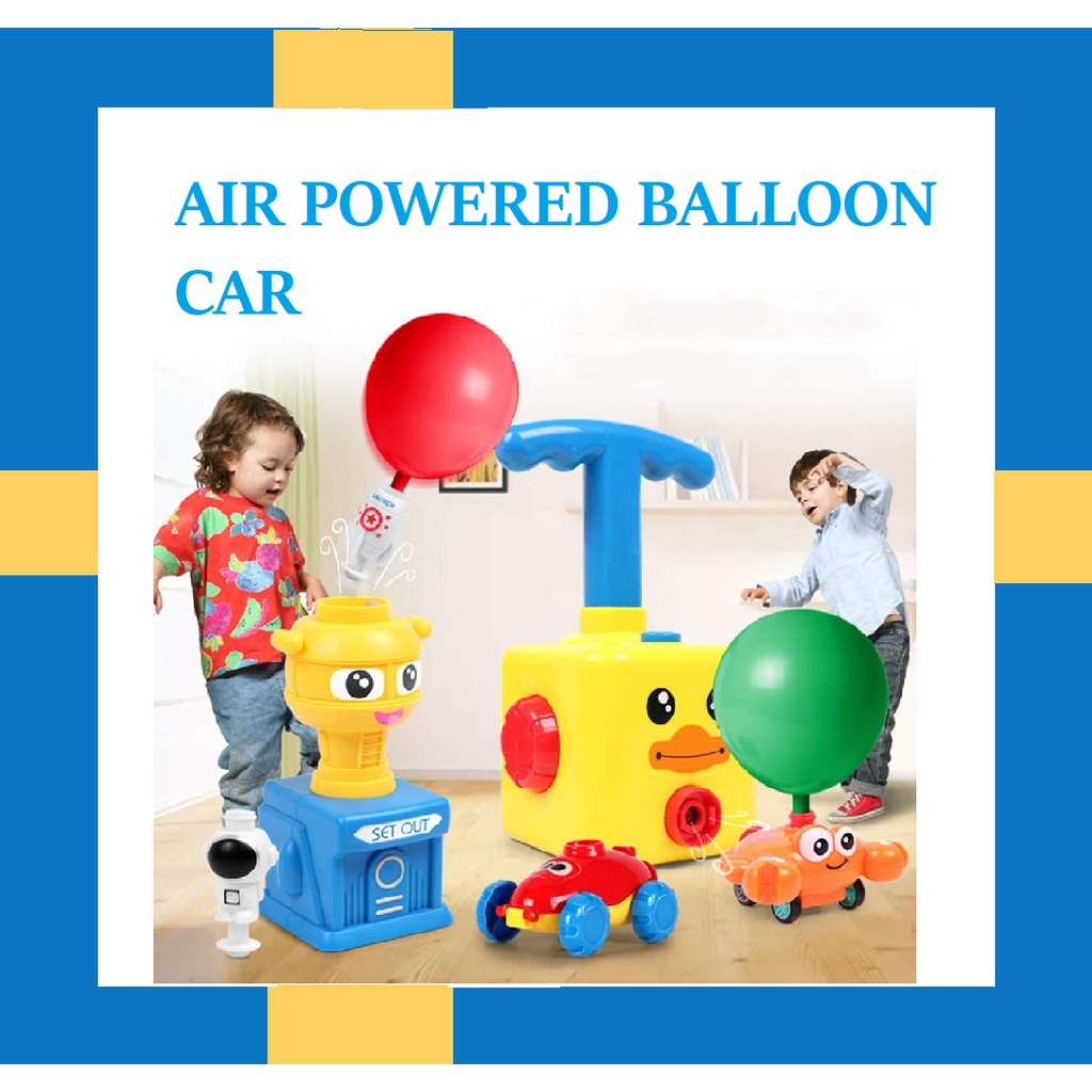 Toy Balloon Powered Car with Rocket Launcher Electric Balloons Launch ...