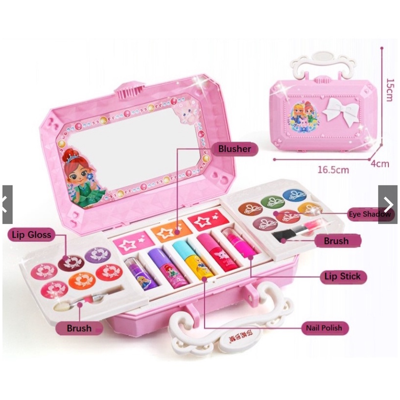 SG Ready Stock Non-toxic Water soluble Children Makeup Kit Eye Disney Princess