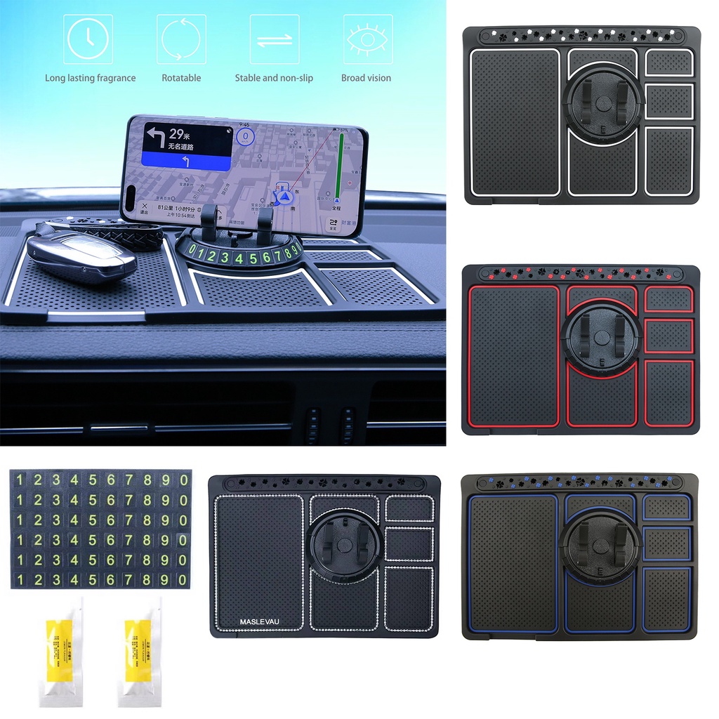 360 Rotation Non-Slip Phone Pad for 4-in-1 Car, Multifunctional