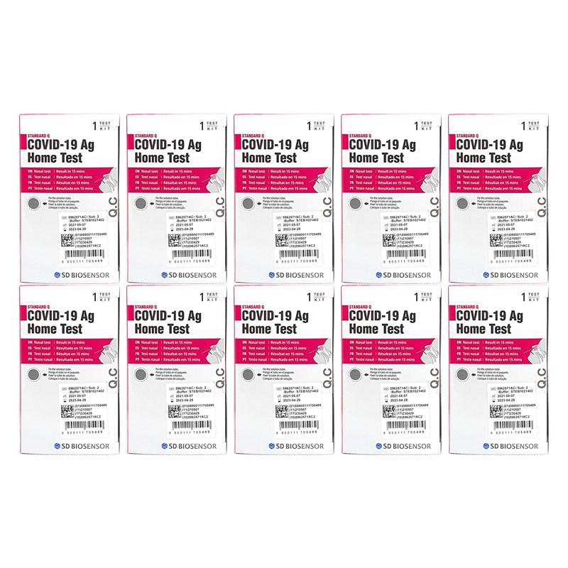 (Bundle of 10) SD Biosensor Q COVID19 Ag Home Test Kit (ART Test