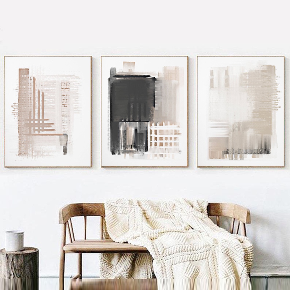Scandinavian Poster Houses Canvas Painting Abstract Wall Art Print ...