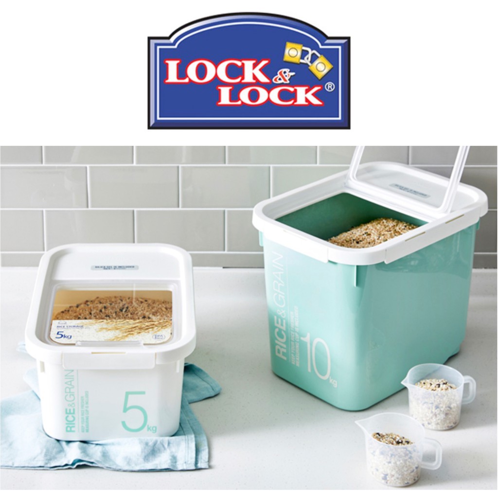 [Lock&Lock] Rice Container Mint Color 5kg/10kg with desiccant
