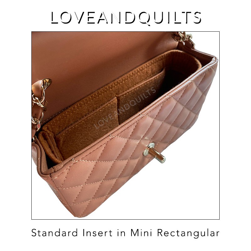 SG]❤️Chanel Mini Square Rectangular Bag Organizer bag Insert, Shaper, Quality Felt Bag Organiser, Bag Care Protect