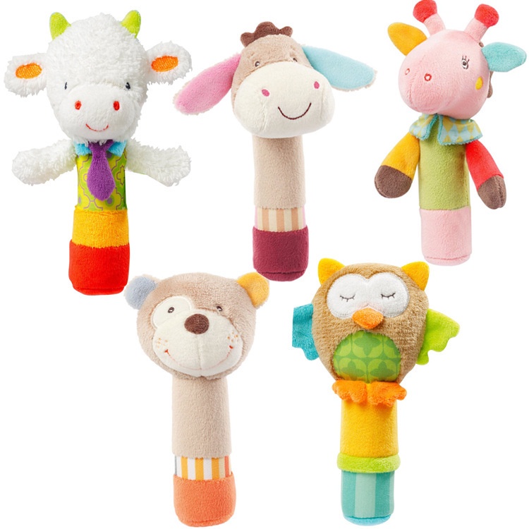 Baby Squeaker Handheld Plush Toy Early Development Toys